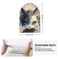 thumbnail image 2 of Yiaed Exotic Blue Cat Print Winter Beanie for Men Women, Fleece Lined Beanie Soft Warm Knit Hat Ski Stocking Cuffed Ca, 2 of 6