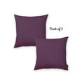 thumbnail image 2 of Farmhouse Set of 2 Decorative Throw Pillow Solid Color 18" x 18" Purple Square for Couch, Bedding, 2 of 4
