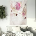 thumbnail image 3 of Grunge Tapestry, Baby Pink Petals Spring Composition with Flowers and Butterflies Vintage Style Print, Wall Hanging for Bedroom Living Room Dorm Decor, 40W X 60L Inches, Pink Cream, by Ambesonne, 3 of 5