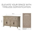 thumbnail image 2 of Maven Lane Felix Rustic Wooden Sideboard in Weathered Grey Finish, 2 of 6