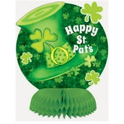 6" Mini Honeycomb Saint Patrick's Day Striped Decorations, 4 Count