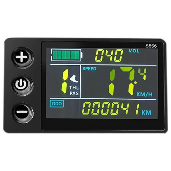 LCD-S866 Electric Bicycle Color LCD Display Instrument 24V 36V 48V Electric Bicycle Modification, Waterproof Connector
