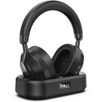 Swiifome Wireless Headphones for TV Watching with LED Display TV Transmitter Charging Base, Bluetooth V5.3 Headphones No Lip-Sync Delay, Plug and Play, Gifts for Elderly