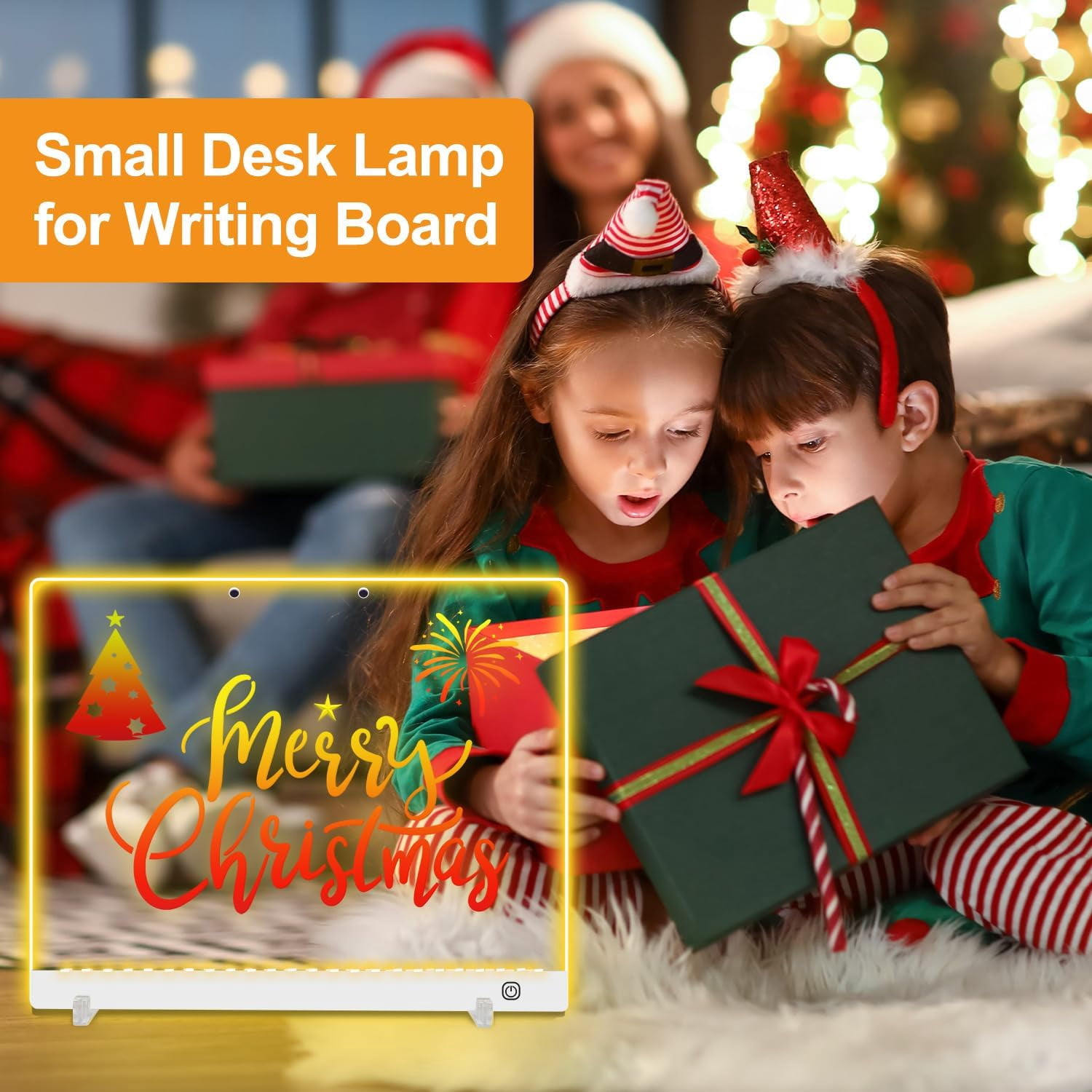 LED Note Board with Colors, 15.7 "X11.8 Rechargeable Drawing Pad with Stand for Kids, 7-Color, 5 Light Modes and 7 Markers, Sketching Gift Toy for Kids/Girls/Teens