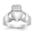 thumbnail image 1 of 14k White Gold Ladies Claddagh Ring Celtic, 1 of 6