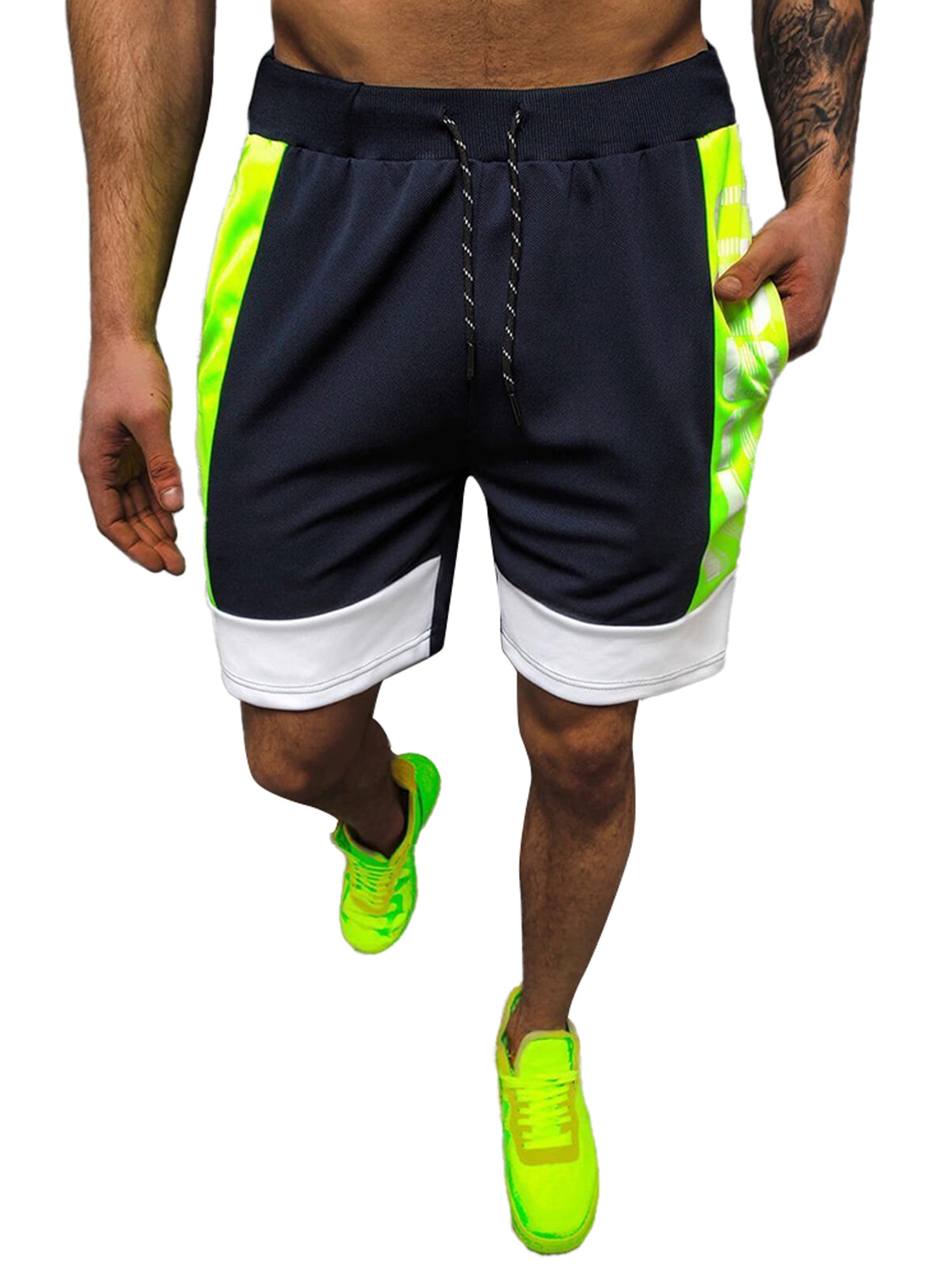 Mens Colorblock Baseball Shorts 