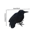 thumbnail image 6 of Opvise 1 Set Feathered Crow Statue Handmade Realistic Looking Foam Fake Crow Ornament E, 6 of 8