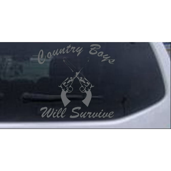 Country Boys Will Survive Car or Truck Window Decal Sticker