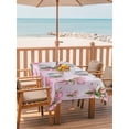 thumbnail image 2 of Outdoor Tablecloth with Umbrella Hole for Patio/Picnic/Party/Camping, Pink Tulip Waterproof Table Cloth Rectangle Table Cover Washable, Spring Botanical Flowers Floral Branches (60"x 84"), 2 of 8