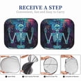 thumbnail image 6 of Sikiie Space Skeleton Meditation Print Foldable Car Windshield Sun Visor, Car Window Sunshade Suitable for Sedan, SUV and Truck Car Accessories-Small, 6 of 6