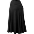 thumbnail image 3 of Cuteduck Womens High-Waist Elegant A-Line Flowy Midi Skirt S-XXL, 3 of 5
