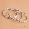 thumbnail image 2 of Wollet S999 Retro Pure Silver Bracelet Solid Foot Silver Handmade Weaving Size Couple Bracelet, 2 of 4
