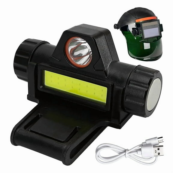 1x Welding Helmet Light(With base and USB cable)-Black