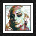 thumbnail image 2 of Stephen Chambers 15x15 Black Ornate Wood Framed With Double Matting Wall Art Titled - Lady Gaga 1, 2 of 6