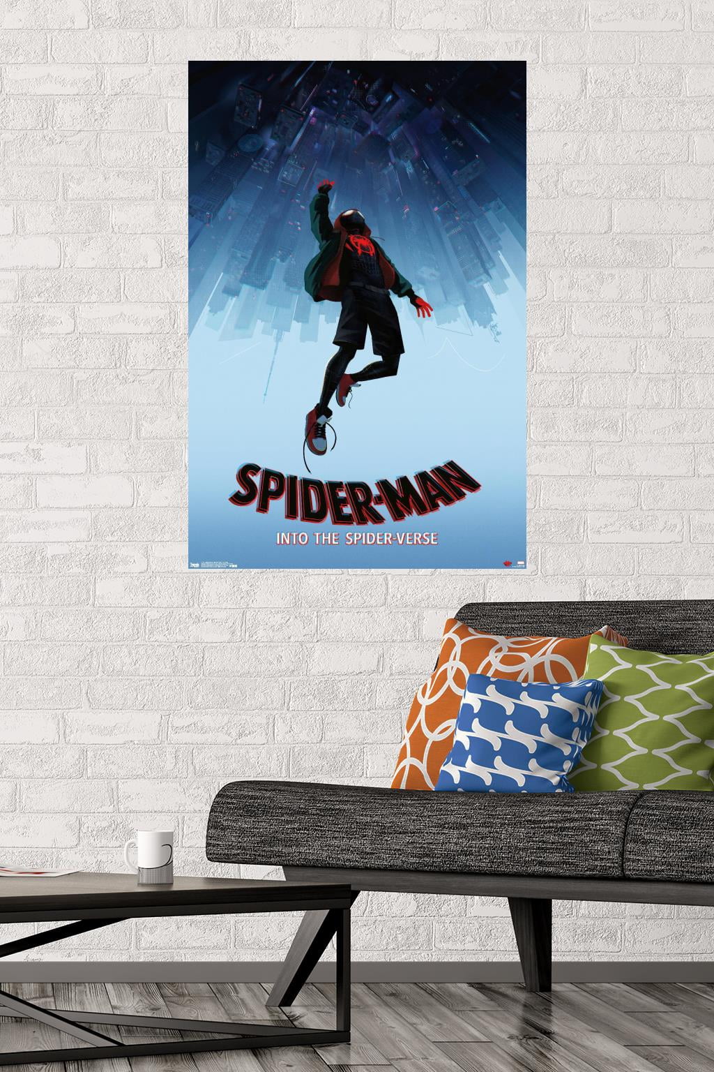 Spider-Man Into The Spider-Verse Falling Poster, Multicolor, Vertical Unframed, All Ages, 22.375" x 34" by Trends International