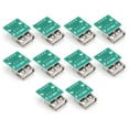 thumbnail image 3 of Pins Labelled On PDB USB Female Breakout Board, Vbus, D+, D- And Gnd USB Type A Breakout Board, For Breadboard Design DIY USB Power Supply, 3 of 8