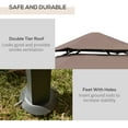 thumbnail image 3 of Outsunny 8' Patio BBQ Grill Gazebo Canopy with 2 Tier, Flame Retardant Cover, Large Storage Work Platform and Stylish Utility, 3 of 9