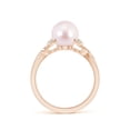 thumbnail image 2 of ANGARA Japanese Akoya Cultured Pearl Crossover Shank Engagement Ring in 14K Rose Gold for Women | June Birthstone, Birthday, Anniversary, Jewelry Gift for Women | Pearl Ring, 2 of 8
