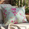 thumbnail image 4 of Throw Pillow Covers Pack of 1 for Living Room Table, Floral Printed Cushion Case, 14x20 inches - Light Green - Home Decor, 4 of 7
