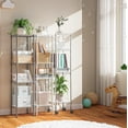 thumbnail image 5 of MZG 4 Tier Metal Wire Shelf, 11.8" D x 11.8" W x 48.1" H, Silver Shelves with Wheels, Kicthen Pantry Bathroom Rack, 5 of 7