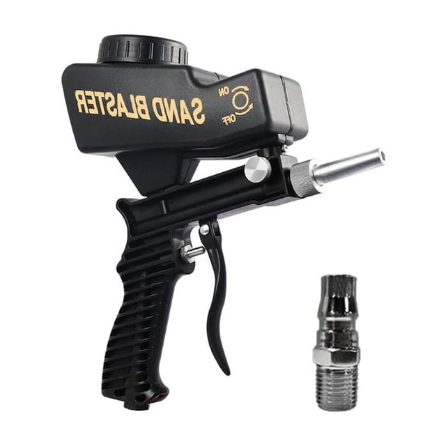 Adjustable Sandblasting Gun Portable Sand Blaster Paint Spray Machine Pneumatic Small Handheld Blasting Gun Set ,Easy to Use