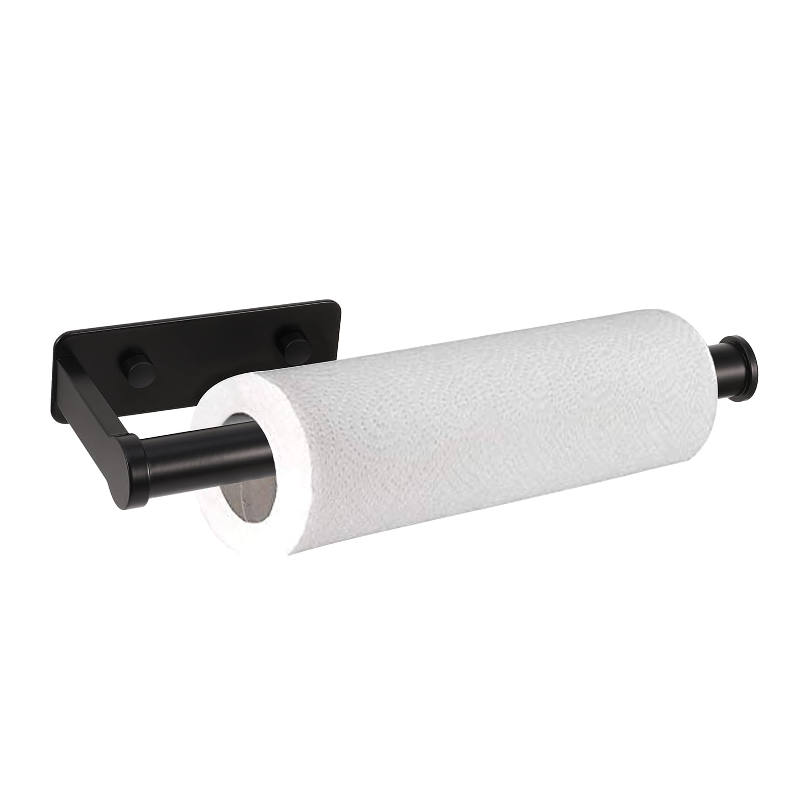 Taihexin Paper Towel Holder Under Cabinet for Kitchen, 11 inch Adhesive Paper Towel Holder Wall Mount, No Drilling Aluminium Kitchen Roll Dispenser, Black
