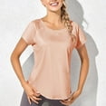 thumbnail image 2 of cfhntfmh Workout Tops for Women Loose Fit Yoga Shirts Short Sleeve Athletic Tops with Round Neck Running Gym Tee Top, 2 of 4