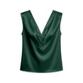 thumbnail image 3 of Posijego Silk Tank Tops for Women Dressy V Neck Blouses Tops Business Casual Office Sleeveless Satin Work Tank Shirts, 3 of 6