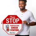 thumbnail image 2 of Stop Temperature Check Station Sign, Social Distancing Sign,, 2 of 8