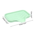 thumbnail image 4 of Soap Dish Soap Cleaning Storage Keep Soap Dry for Home Bathroom Kitchen Silicone Light Green 13.5x10.5cm, 4 of 7