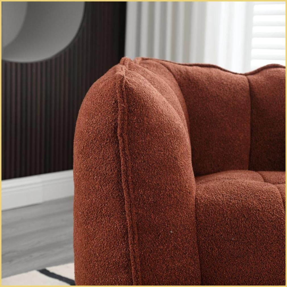 Adult Square Bean Bag Chair with Footstool – High-Resilient Foam for Gaming/Reading | Chenille | Square