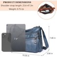 thumbnail image 4 of Sunyuer Fashion Crossbody Bag For Women Shoulder Bag Soft PU Leather Handbags Purses Multi Pocket Hobo Tote Bag, 4 of 6
