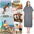 thumbnail image 5 of Tirrinia Surf Poncho Beach Changing Towel Hooded Wetsuit , Super Absorbent Swim Robe Poncho for Men & Women Bath Shower Pool gray, 5 of 7