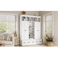 thumbnail image 6 of Euroco Multifunctional Hall Tree with Adjustable Shelves, Cabinets, Drawers & Open Cubbies, 6 of 9