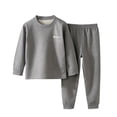thumbnail image 2 of Cethrio Girls' Pajama Sets Long Sleeve, 2 Piece Soft Fall Winter Girls' Sleepwear Gray Size 12-13T, 2 of 6