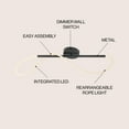 thumbnail image 3 of JONATHAN Y Alessio 33" Contemporary Minimalist 360 Adjustable Silicone Neon Rope Dimmable Linear Integrated LED Flush Mount, Black, JYL7137B, 3 of 10
