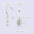 thumbnail image 2 of 1 Carat IGI Certified Oval Shape Lab Grown Diamond Earrings | 14K White Gold | Bella Vintage Dangling Lab Diamond Earrings | Prong Setting | FG-VS Quality Friendly Diamonds, 2 of 6