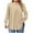 Khaki, variant on Plus Size Tops for Womens Polka Dot Printed Ruched Long Sleeve Round Collared T-Shirts Cute Cozy Daily Pullover Tees Blouses