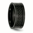 thumbnail image 4 of Titanium 9mm Black IP-plated w/Carbon Fiber Inlay Polished Band, 4 of 6