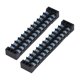 thumbnail image 2 of Tira de terminales de doble fila, abrazadera de tornillo de alta corriente, bloque de barrera de alambre con cubierta, 600 V, 25 A, 2 piezas, 12 posiciones (2512), 2 of 14