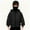 Black, variant on Childrens Winter Hooded Zipper Cardigan Jacket Kids Boys Girls Solid Color Long Sleeve Casual Outerwear with Double Hood Face Cover and Pockets for Outdoor Activities(Black,10-11 Years)