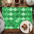 thumbnail image 2 of Placemats Set of 4, Green Fish Scales Place Mats Ombre Fish Tail Tablemats Washable Placemat Table Decoration for Kitchen Table Dinner Party Home Decor Indoor Outdoor 13x19 Inch, 2 of 9