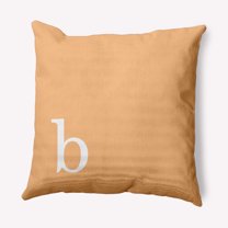 Simply Daisy 20" x 20" Modern Monogram Indoor/Outdoor Polyester Throw Pillow, Pale Gold