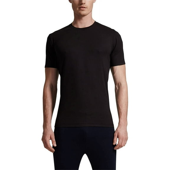 32 Degrees Cool Men's Crew Neck Wick Short Sleeve Shirt (Black, Medium)