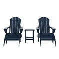 thumbnail image 6 of WestinTrends Malibu 5-Piece set classic Adirondack chairs with ottoman and a small coffee table (2 seater), Navy Blue, 6 of 13