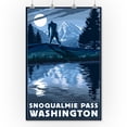 thumbnail image 3 of Snoqualmie Pass, Washington, Bigfoot and Mountain (36x54 Giclee Gallery Art Print, Vivid Textured Wall Decor), 3 of 3