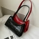 thumbnail image 2 of Bolso de hombro Qarigey gran capacidad almacenamiento conveniente bolso de compras exquisito verde, 2 of 6