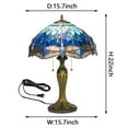 thumbnail image 4 of Vipush Tiffany Lamp, 23in Gragonfly Style Glass Table Lamp - Tiffany Style Table Lamp for Bedside Nightstand Desk Reading Light, 4 of 8