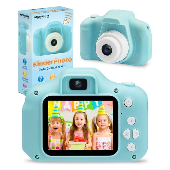 KinderPhoto Digital Camera for Kids - Blue, 3MP, 1080P Video, Games, and More! Merkury Innovations