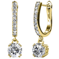 thumbnail image 1 of Cate & Chloe McKenzie 18k Yellow Gold Plated Dangle Earrings with Swarovski Crystals for Women, 1 of 9